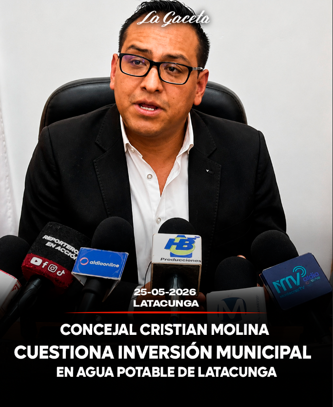 Concejal cuestiona inversión municipal en agua potable de Latacunga