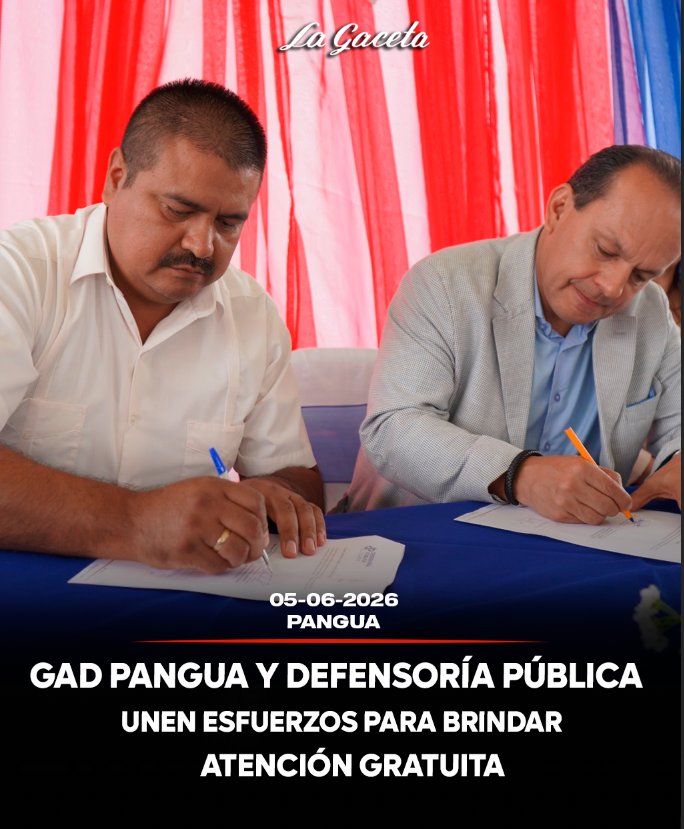 GAD Pangua y Defensoría Pública unen esfuerzos para brindar atención gratuita