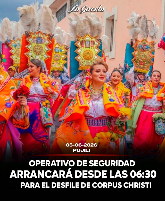 Operativo de seguridad arrancará desde las 06:30 para el desfile de Corpus Christi