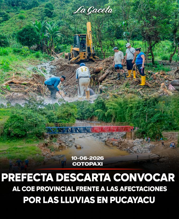 Prefecta descarta convocar al COE provincial frente a las afectaciones por las lluvias en Pucayacu