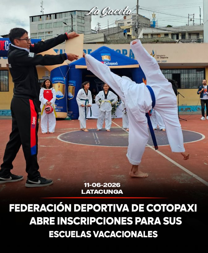 Federación Deportiva de Cotopaxi abre inscripciones para sus escuelas vacacionales