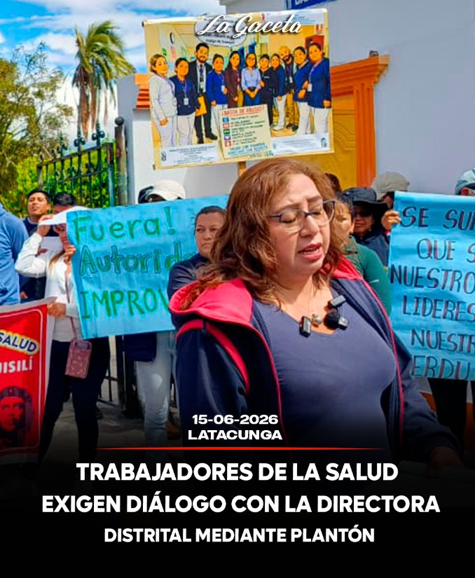Trabajadores de la salud exigen diálogo con la Directora Distrital mediante plantón