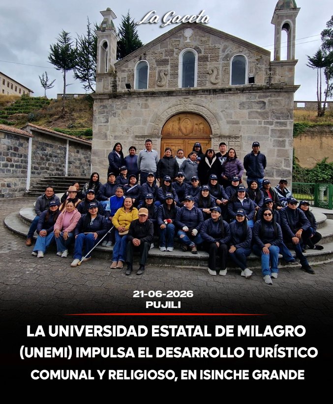 La Universidad Estatal de Milagro (UNEMI) impulsa el desarrollo turístico, comunal y religioso, en Isinche Grande