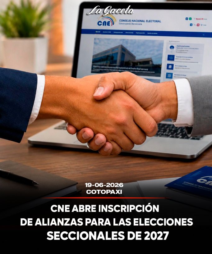 CNE abre inscripción de alianzas para las elecciones seccionales de 2027