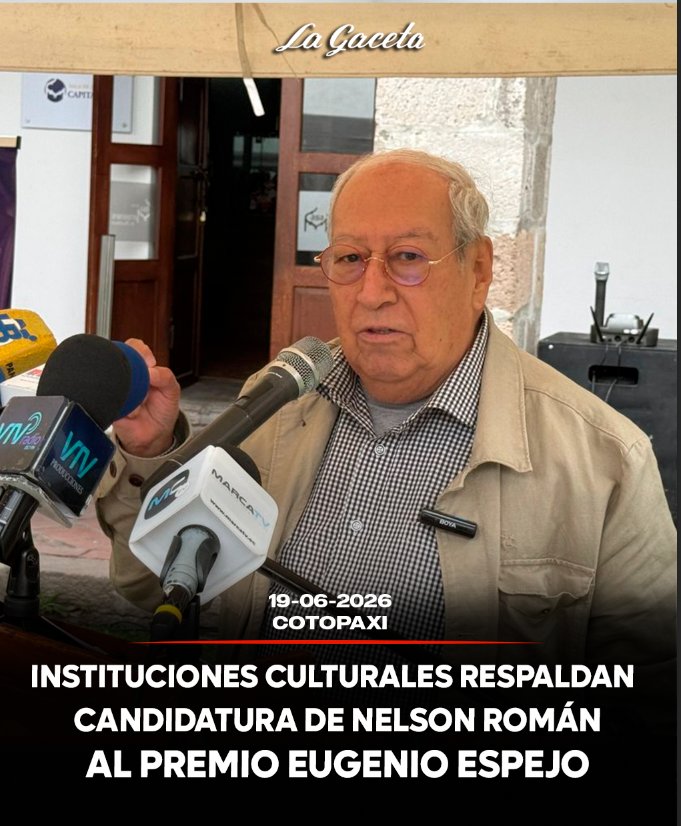 Instituciones culturales respaldan candidatura de Nelson Román al Premio Eugenio Espejo 