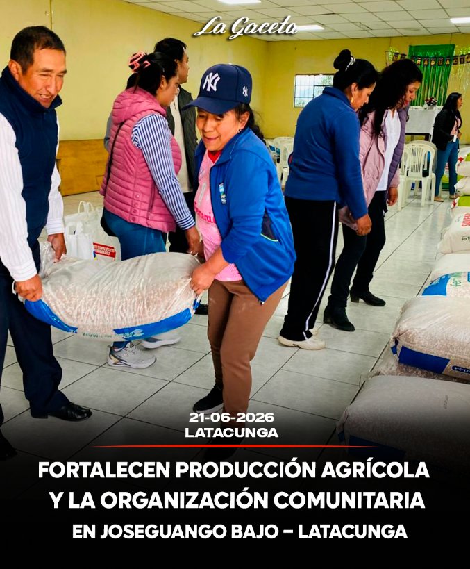 Fortalecen producción agrícola y la organización comunitaria en Joseguango Bajo – Latacunga