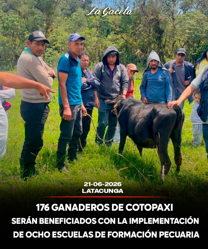 176 ganaderos de Cotopaxi serán beneficiados con la implementación de ocho escuelas de formación pecuaria