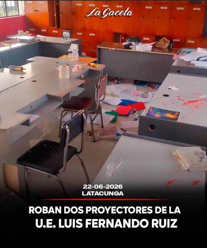 Roban dos proyectores de la U.E. Luis Fernando Ruiz