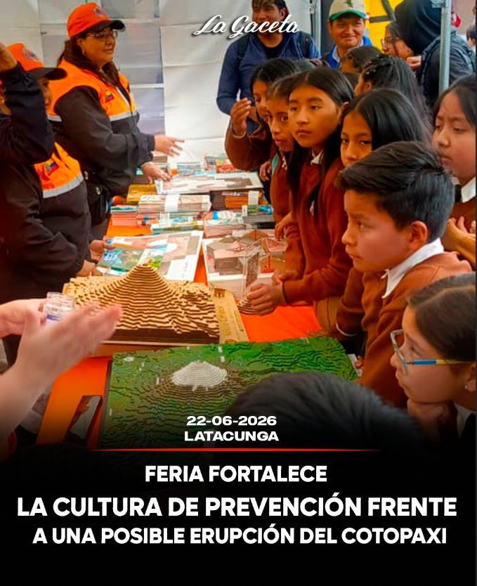 Feria fortalece la cultura de prevención frente a una posible erupción del Cotopaxi