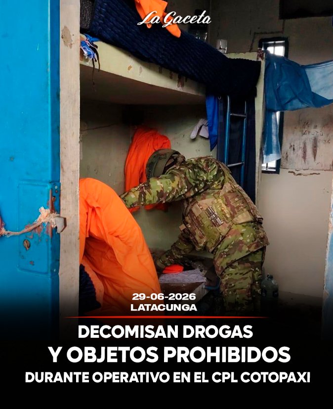 Decomisan drogas y objetos prohibidos durante operativo en el CPL Cotopaxi