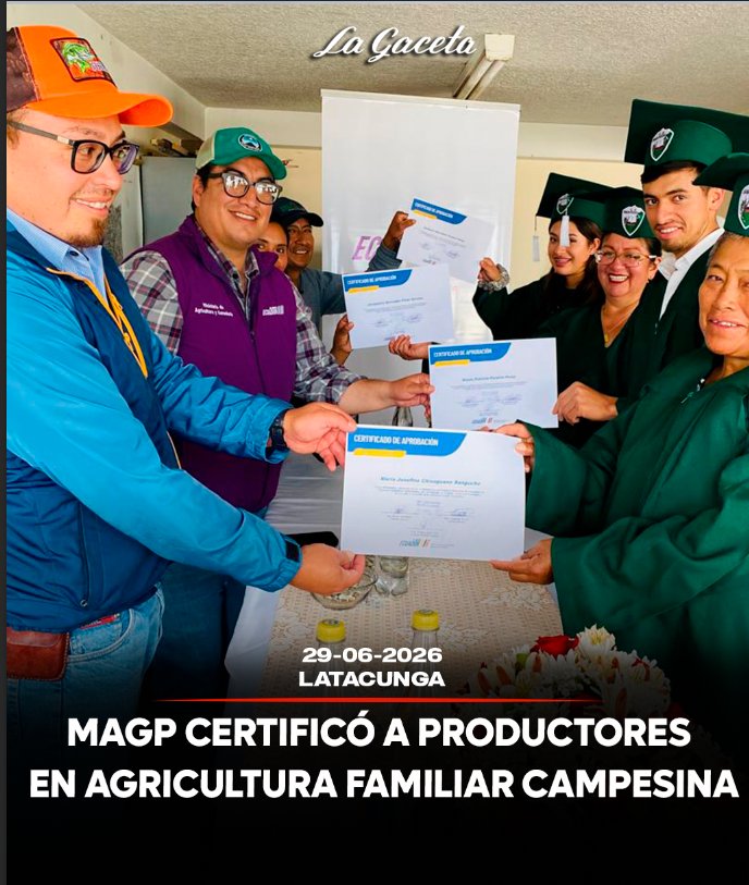 MAGP certificó a productores en Agricultura Familiar Campesina