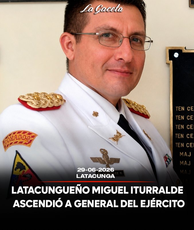 Latacungueño Miguel Iturralde Ascendió a General del Ejército