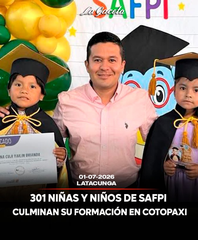 301 niñas y niños de SAFPI culminan su formación en Cotopaxi