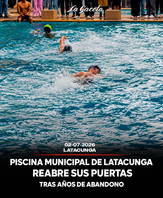 La piscina municipal de Latacunga reabre sus puertas tras años de abandono