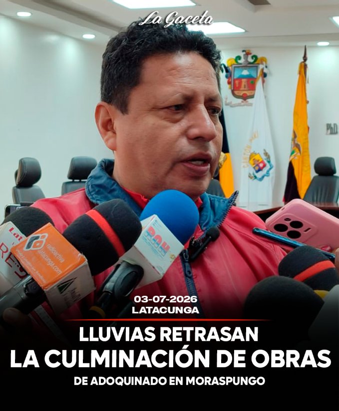 Lluvias retrasan la culminación de obras de adoquinado en Moraspungo