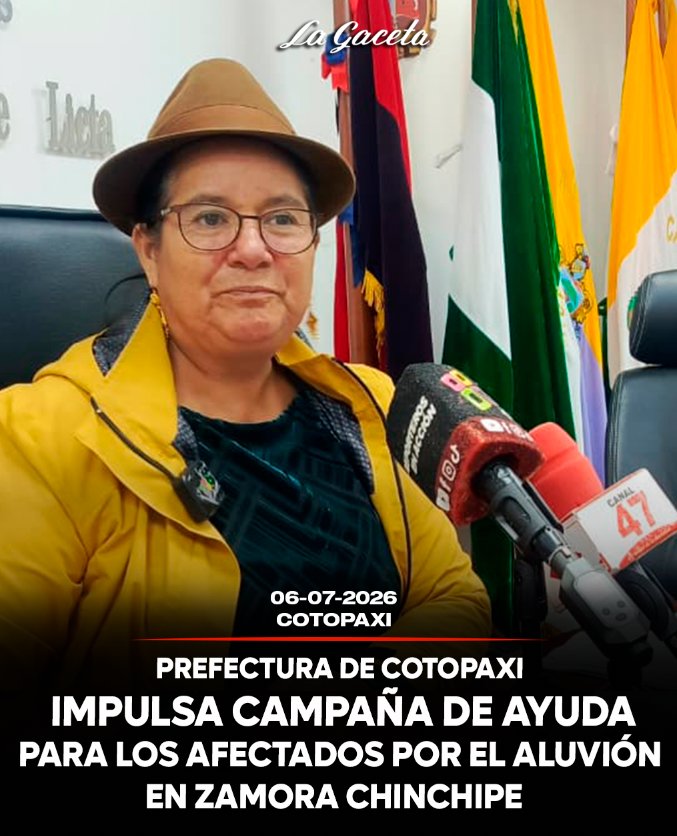 Prefectura de Cotopaxi impulsa campaña de ayuda para los afectados por el aluvión en Zamora Chinchipe