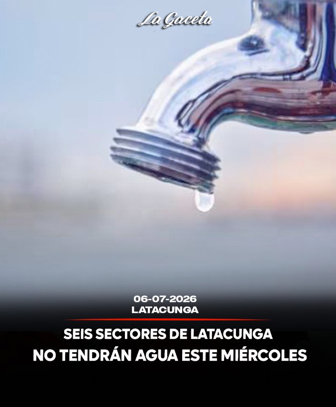 Seis sectores de Latacunga no tendrán agua este miércoles