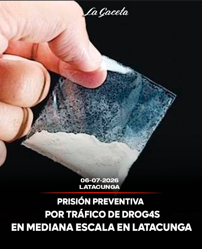 Prisión preventiva por tráfico de drogas en mediana escala en Latacunga