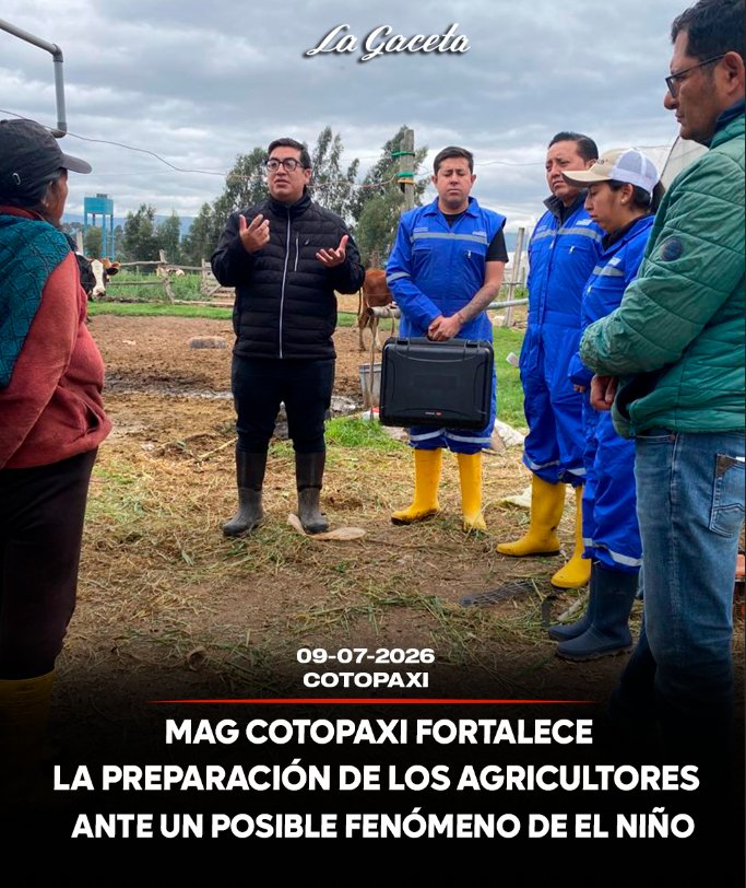 MAG Cotopaxi fortalece la preparación de los agricultores ante un posible fenómeno de El Niño