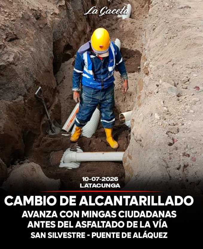 Cambio de alcantarillado avanza con mingas ciudadanas antes del asfaltado de la vía San Silvestre–Puente de Aláquez