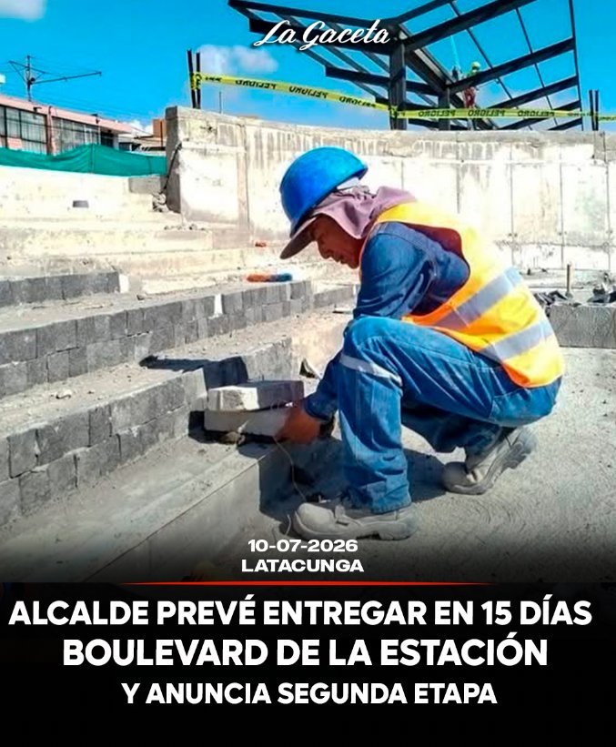 Alcalde prevé entregar en 15 días el boulevard de La Estación y anuncia segunda etapa 