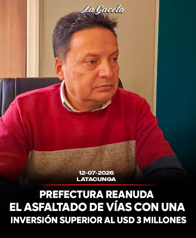 Prefectura reanuda el asfaltado de vías con una inversión superior a USD 3 millones