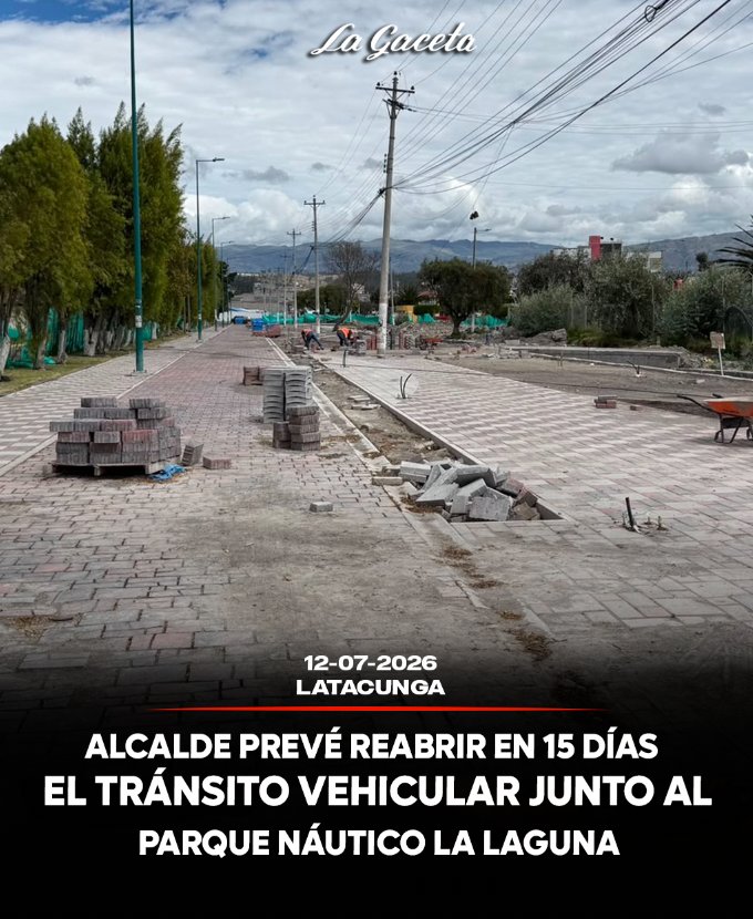 Alcalde prevé reabrir en 15 días el tránsito vehicular  junto al Parque Náutico La Laguna 