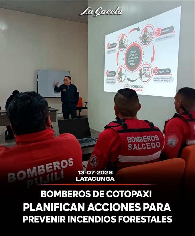 Bomberos de Cotopaxi planifican acciones para prevenir incendios forestales
