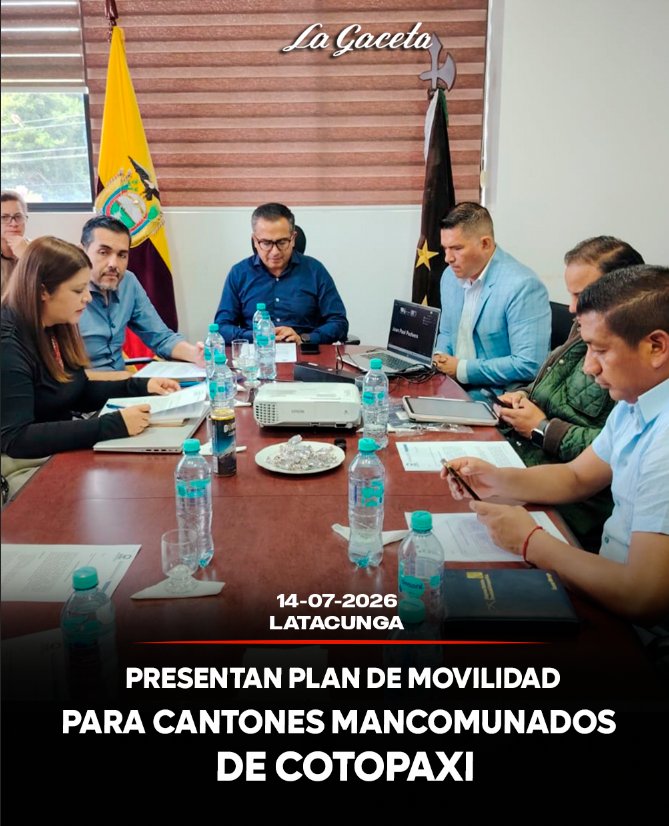 Presentan Plan de Movilidad para cantones mancomunados de Cotopaxi