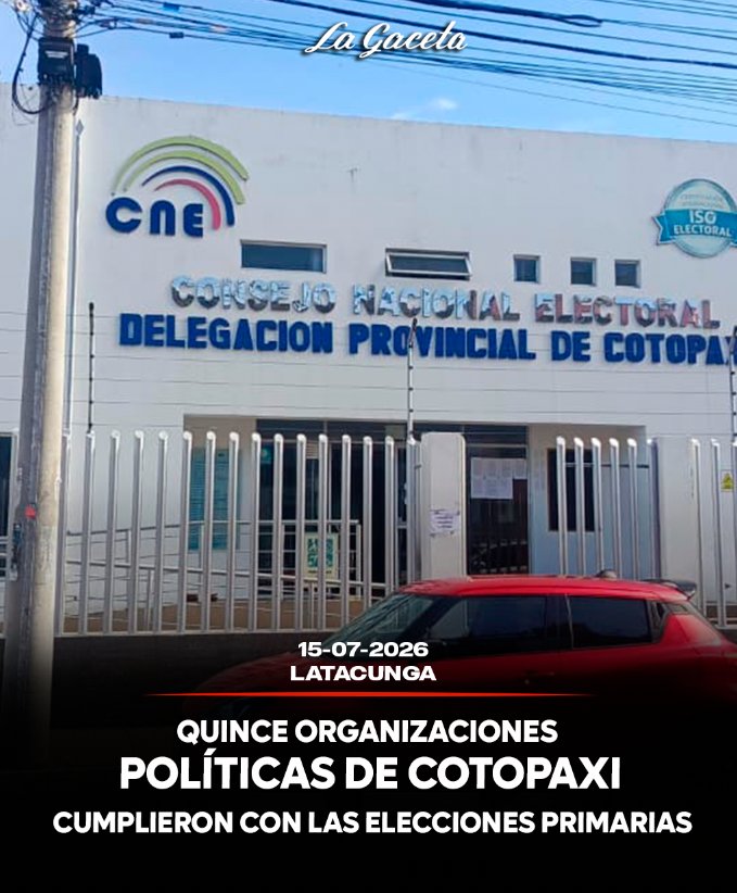 Quince organizaciones políticas de Cotopaxi cumplieron con las elecciones primarias
