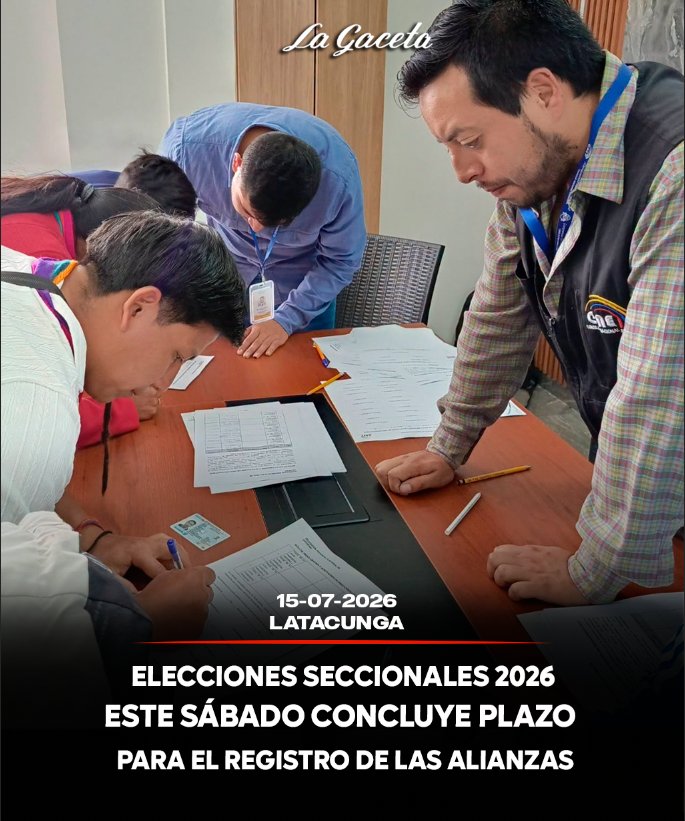 Este sábado concluye plazo para el registro de las alianzas