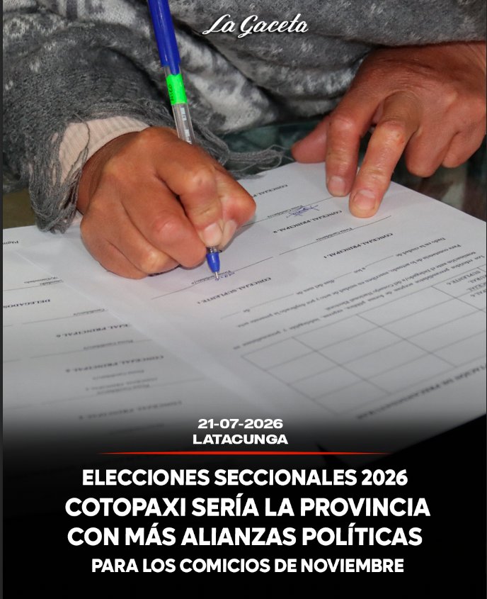 Cotopaxi sería la provincia con más alianzas políticas para los comicios de noviembre