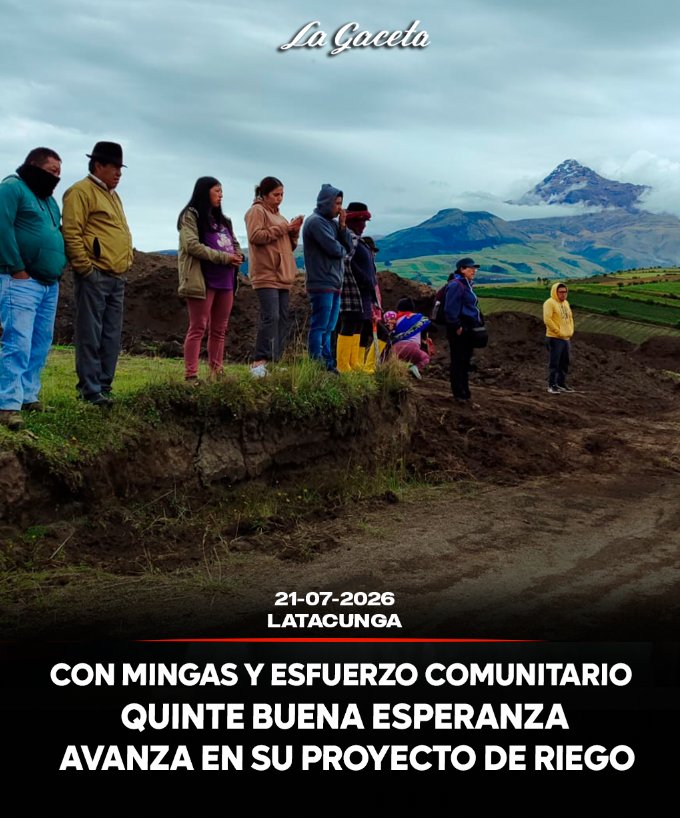 Con mingas y esfuerzo comunitario, Quinte Buena Esperanza avanza en su proyecto de riego