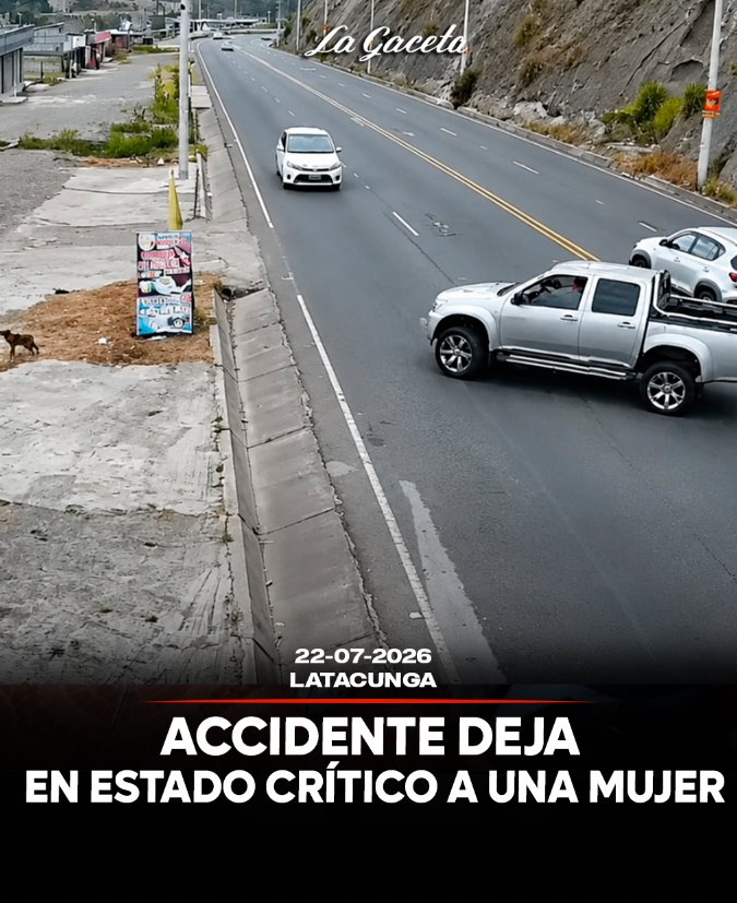 Accidente deja en estado crítico a una mujer