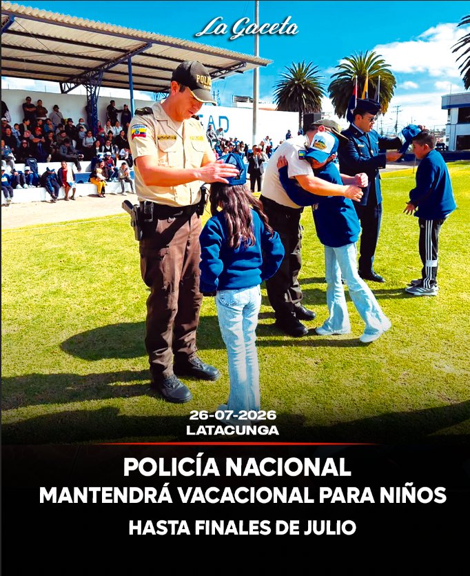 Policía Nacional mantendrá vacacional para niños hasta finales de julio 