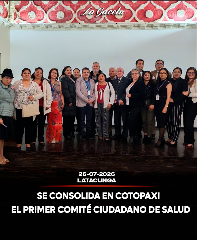 Se consolida en Cotopaxi el primer Comité Ciudadano Provincial de Salud