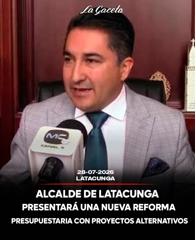 Alcalde de Latacunga presentará una nueva reforma presupuestaria con proyectos alternativos