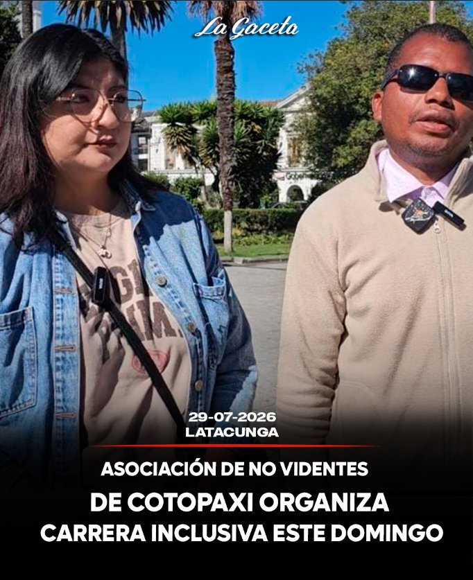 Asociación de No Videntes de Cotopaxi organiza carrera inclusiva este domingo