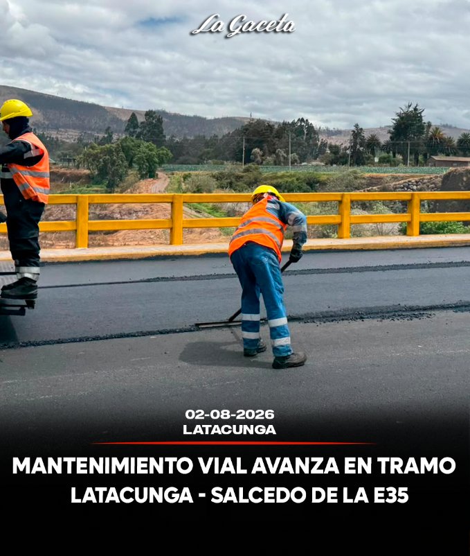 Mantenimiento vial avanza en tramo Latacunga–Salcedo de la E35
