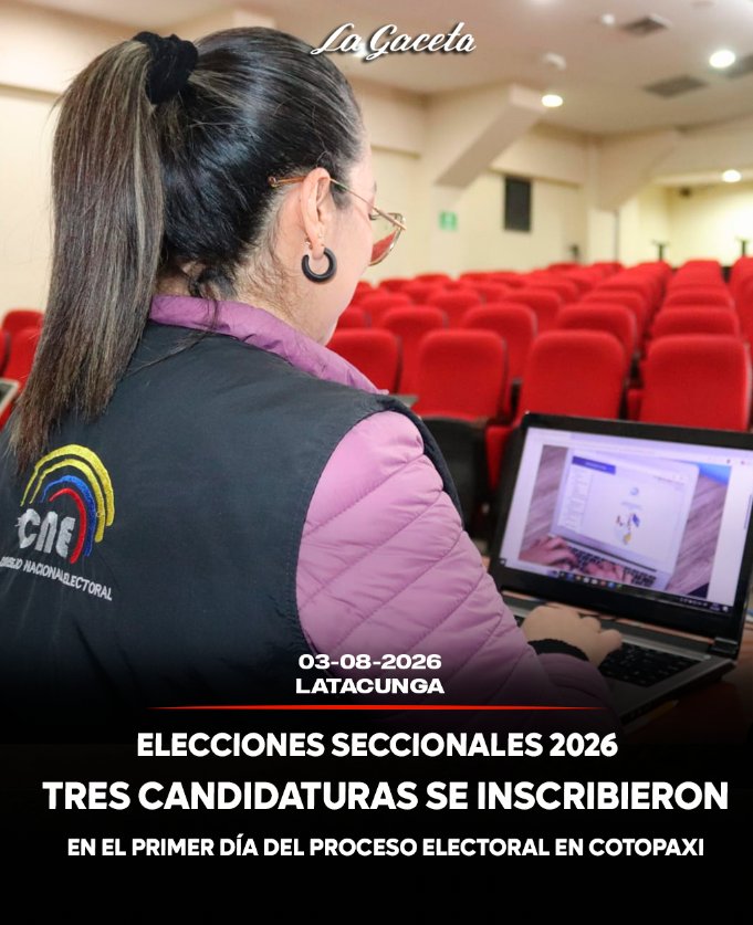 Tres candidaturas se inscribieron en primer día del proceso electoral en Cotopaxi