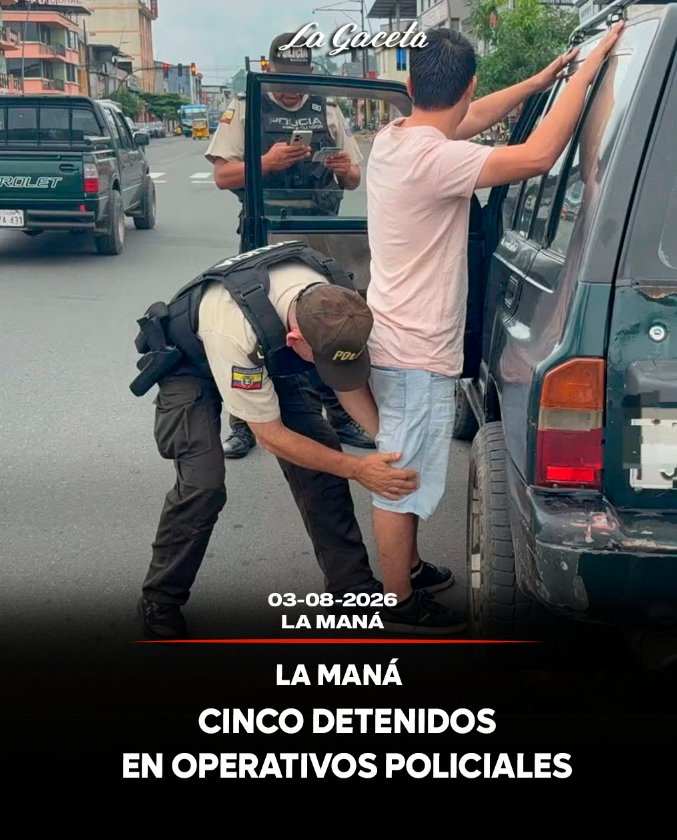 Cinco detenidos en operativos policiales