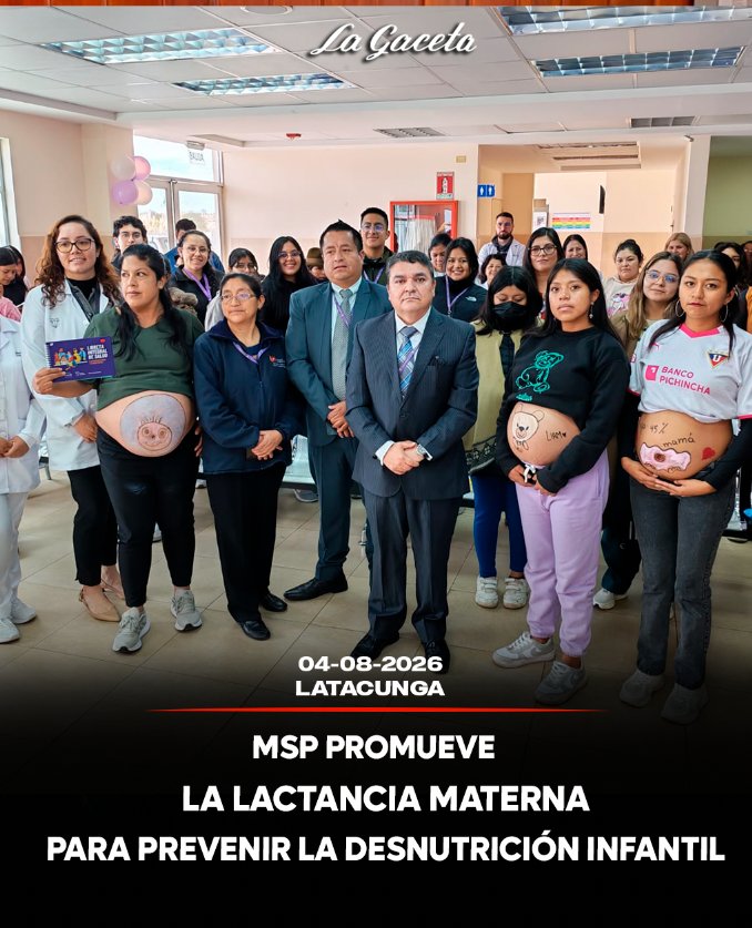 MSP promueve la lactancia materna para prevenir la desnutrición infantil