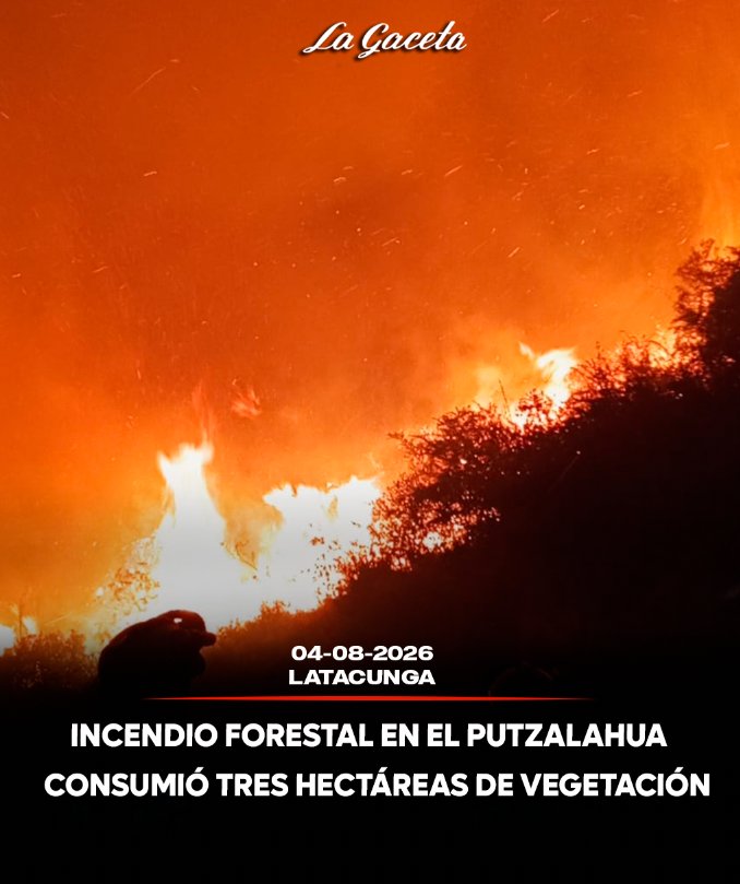 Incendio forestal en el Putzalahua consumió tres hectáreas de vegetación