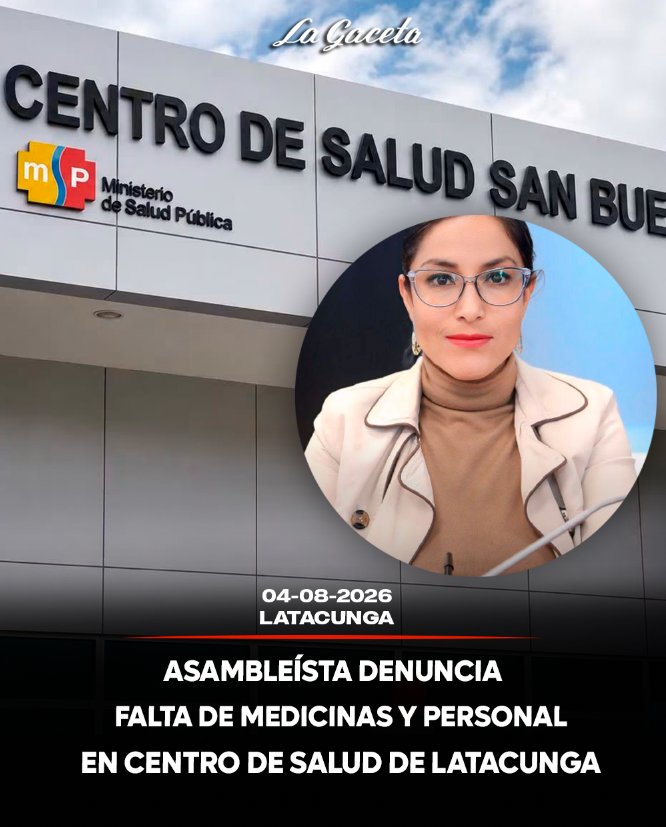 Asambleísta denuncia falta de medicinas y personal en centro de salud de Latacunga