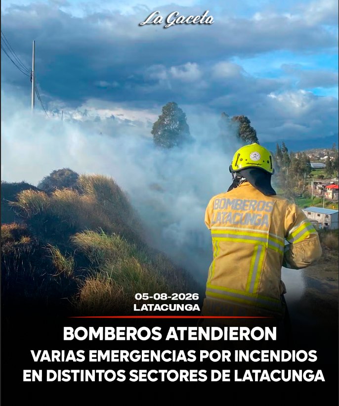Bomberos atendieron varias emergencias por incendios en distintos sectores de Latacunga