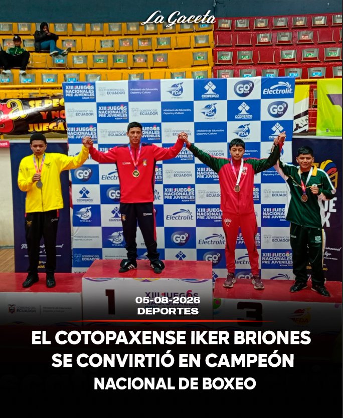 El cotopaxense Iker Briones se convirtió en campeón nacional de boxeo