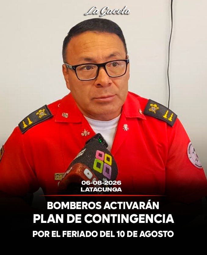Bomberos activarán plan de contingencia por el feriado del 10 de Agosto