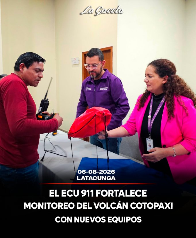 ECU 911 fortalece monitoreo del volcán Cotopaxi con nuevos equipos