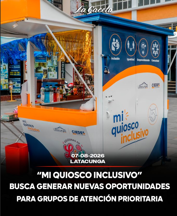 “Mi Quiosco Inclusivo” busca generar nuevas oportunidades para grupos de atención prioritaria