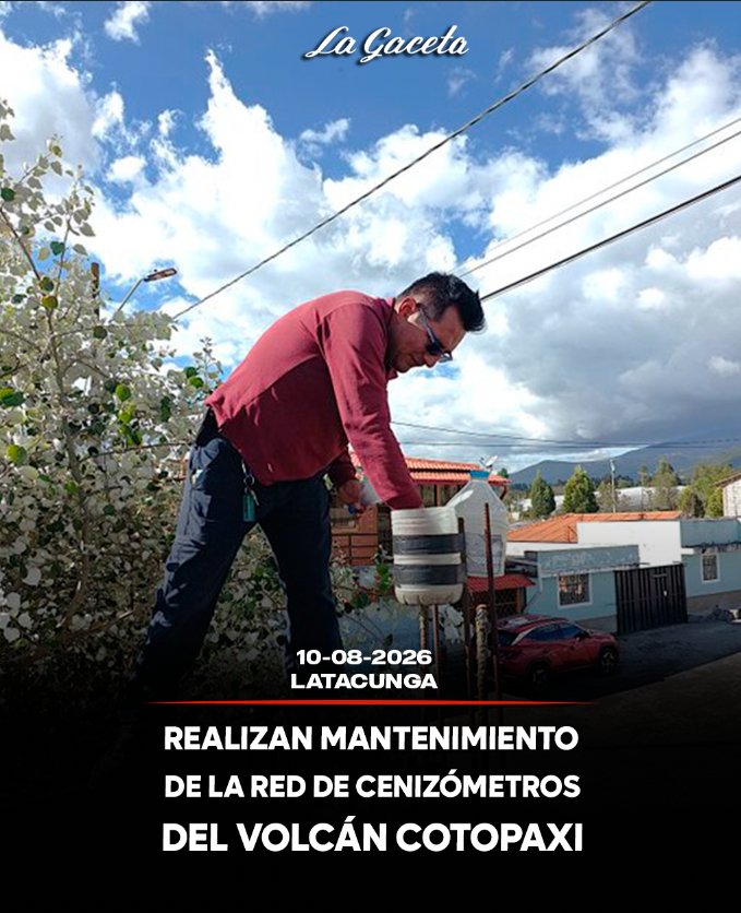 Realizan mantenimiento de la red de cenizómetros del volcán Cotopaxi